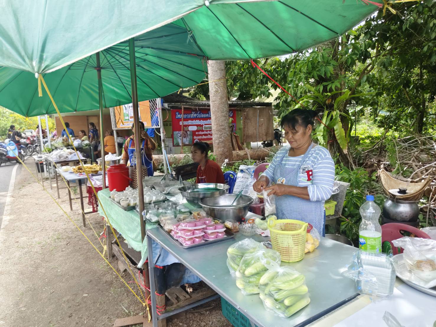 ประชาสัมพันธ์นำเที่ยว ตลาดนัดคนไทยยิ้มได้ บ้านท่าพุด (นาเเงะ) หมู่ที่1 ต.นาเหรง อ.นบพิตำ จ.นครศรีธรรมราช